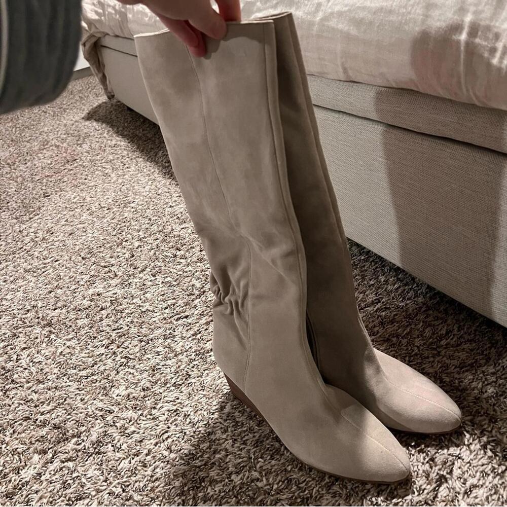 Sole Society Cream Over the Knee Boots - Picture 2 of 9